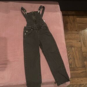 Zara Kids Black Denim Overalls 4-5y